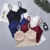 New cross-border large-sized, beautiful back and strapless lace sunflower sexy wrap bra without underwire for women to fatten up details Picture